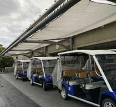 スタート室の遮光シート